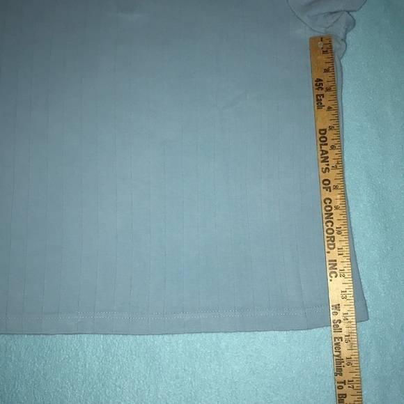 BASIC EDITIONS embroidered details short sleeve cotton light blue size XL - Picture 8 of 9